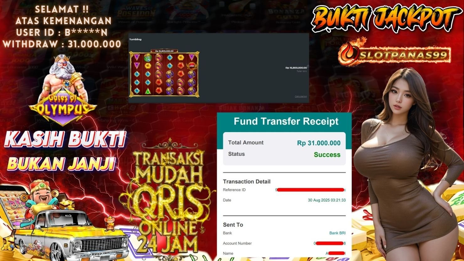 SLOTPANAS99 JACKPOT SLOT GATES OF OLYMPUS